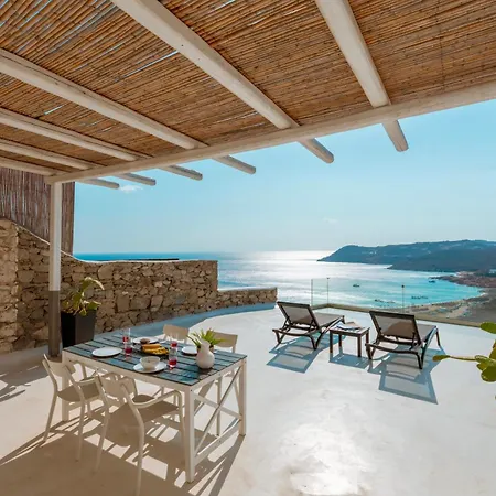 别墅 Panoramic Aegean At Elia Mykonos - Private & Exclusive *